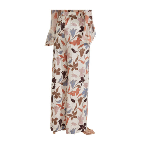 Emme Marella Pantaloni Pantalone Donna dritto con fantasia 40 - Francavilla Moda